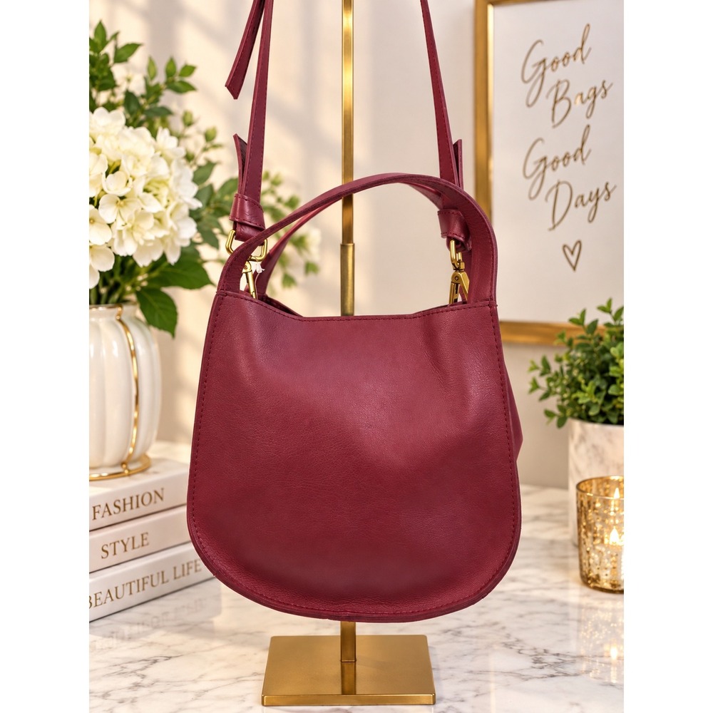 Madewell Sydney Crossbody Bag Cabernet Red Leather NB645 Handbag